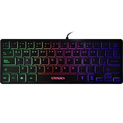 Teclado Gamer Satellite Ak-872 Rgb Usb - Preto (Espanhol)