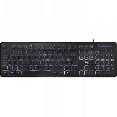 Teclado Mtek Kb-7269L-Esp Led Usb - Preto (Espanhol)
