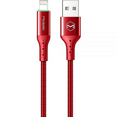 Cabo Usb-A A Lightning Mcdodo Ca7412 - Vermelho 1.2 Metros