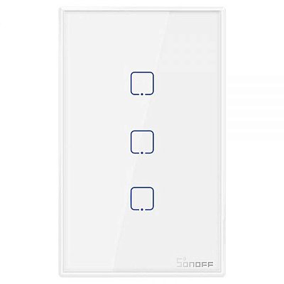 Interruptor Inteligente Touch Sonoff T0Us3C-Tx 3 Botões - Branco
