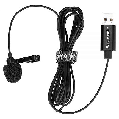 Microfone Saramonic Lapela Sr-Ulm10 Usb - 2 Mts