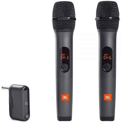 Microfone Sem Fio Jbl Con Receptor De Doble Canal - 2 Unidades