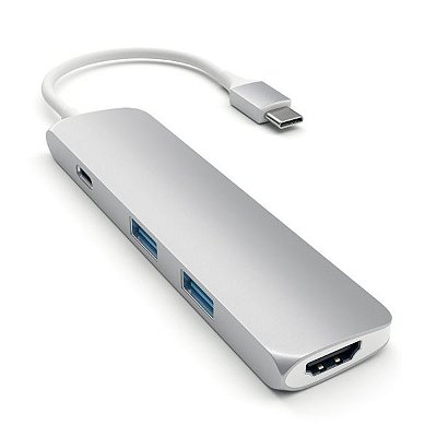 Adaptador Satechi St-Cmas Multi Usb-C Prata