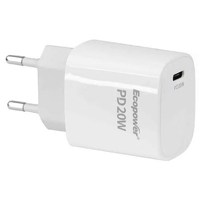 Adaptador Usb-C Ecopower Ep-7029 20 W - Branco