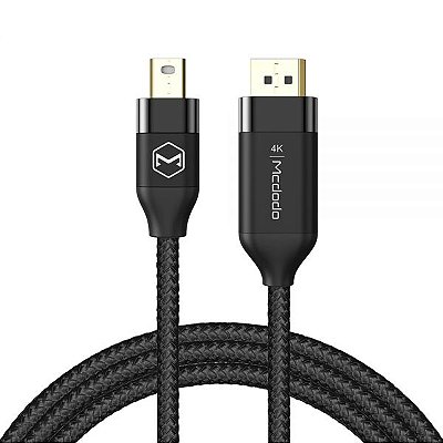 Cabo Mini Dp Para Dp Mcdodo Ca-8150 - Preto 2 Metros