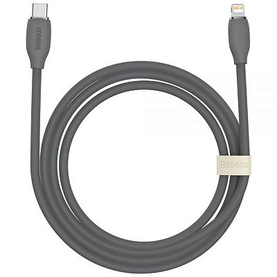 Cabo Usb-C A Lightning Baseus Cagd020101 Jelly Liquid 20 W - Black 2 Metros
