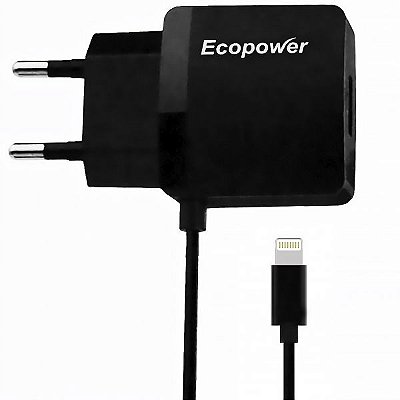 Carregador Usb Ecopower Ep-7052 Com Cabo Lightning - Preto