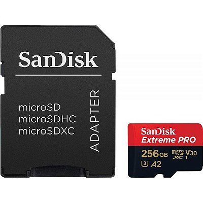 Memória Micro Sd Sandisk Extreme Pro 200-90 Mb/S U3 128Gb Con Adaptador (Sdsqxaa-128G-Gn6Aa)