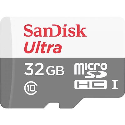 Memória Micro Sd Sandisk Ultra 100 Mb/S C10 32Gb (Sdsqunr-032G-Gn3Ma)