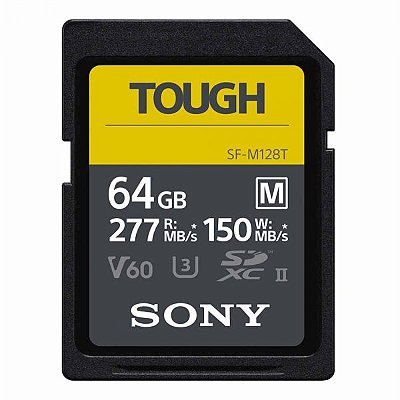Memória Sd Sony Tough Serie Sf-M 277/150 Mb/S U3 64 Gb