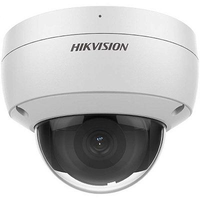 Câmera De Vigilância Ip Domo Hikvision Ds-2Cd2123G2-I Acusense 2Mp - Branco/Preto