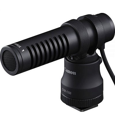 Microfone Direcional Canon Dm-E100 Para Câmera - Preto