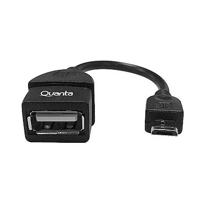 Cabo Adaptador Micro-USB Quanta QTMUS10 - Preto