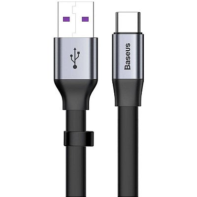 Cabo USB-A a USB-C Baseus Quick Charge 40 W - Cinza/Preto 23 cm (CATMBJ-BG1)