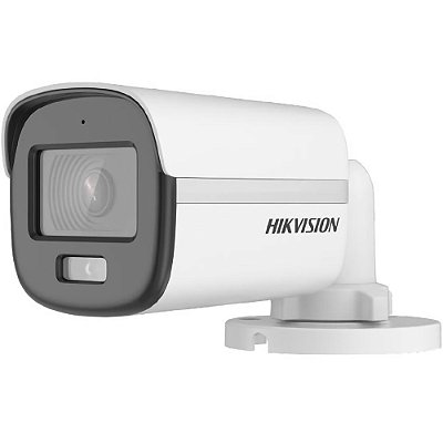 Câmera de Vigilância Bullet Hikvision DS-2CE10KF0T-PFS 3K ColorVu 5MP 2.8mm Externo - Branco/Preto