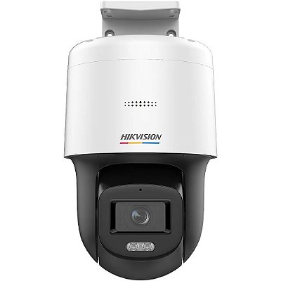 Câmera de Vigilância Hikvision Mini ColorVu PT Dome Network DS-2DE2C400SCG-E de 4 MP 2K - Branco/Preto