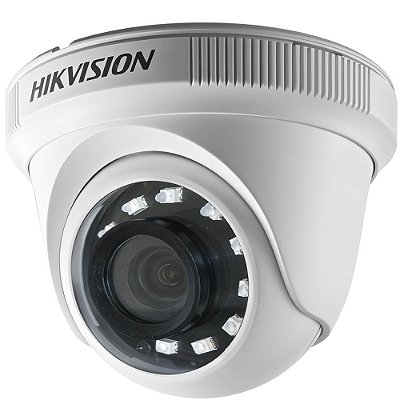 Câmera de Vigilância Hikvision Turret DS-2CE56D0T-IRPF Interno - Branco/Preto
