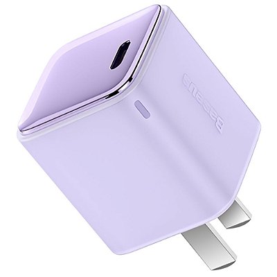 Carregador de Parede Baseus GaN3 20 W USB-C - Roxo (CCGN020005)