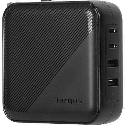 Carregador de Parede Targus APA109GL GaN 100 W 2x USB-A + 2x USB-C - Preto