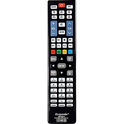 Controle Universal de Televisão Ecopower EP-8611 - Preto