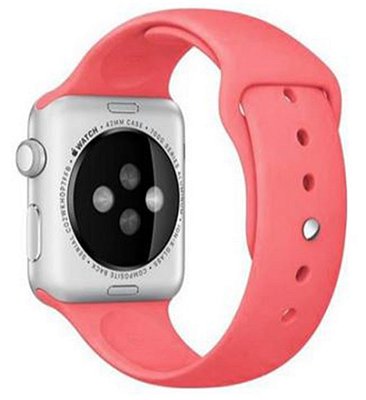 Correia 4Life para Apple Watch Silicone 42/44/45/49 mm - Rosa