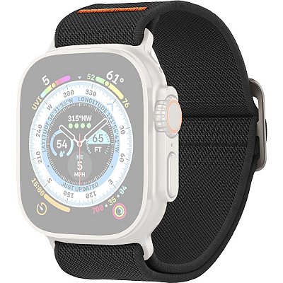 Correia de Nylon Spigen para Apple Watch Lite Fit Ultra AMP05983 42/44/45/49 mm - Preto
