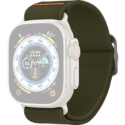Correia de Nylon Spigen para Apple Watch Lite Fit Ultra AMP05985 42/44/45/49 mm - Cáqui