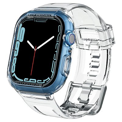 Correia Spigen para Apple Watch Liquid Crystal Pro 44/45 mm - Crystal Clear