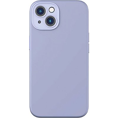 Estojo Protetor de Silicone + Protetor de Tela Baseus Liquid Silica Gel Series para iPhone 14 - Lavanda (ARYT020005)
