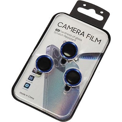 Filme Protetor 4Life de Vidro para Câmera de iPhone 14 Pro/Pro Max - Blue 3 unidades