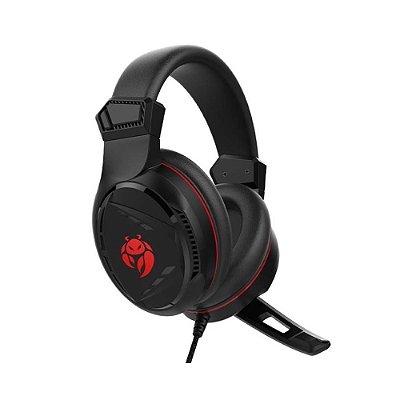 Fone de ouvido Gamer Krab Spider KBGH10 3.5mm - Preto/Vermelho