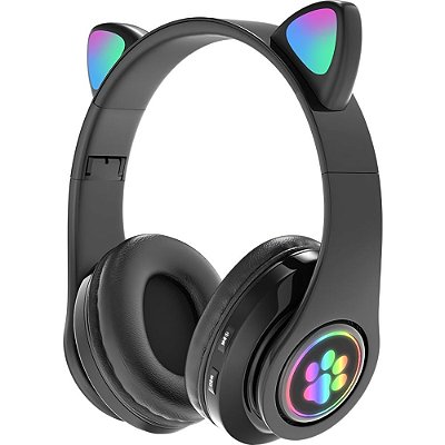 Fone de Ouvido Havit CXT-B39M Cat Ears Bluetooth - Preto
