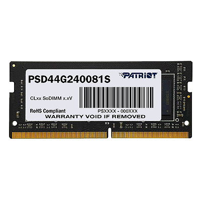 Memória Para Notebook Patriot Signature 4Gb / Ddr4 / 2400Mhz - (Psd44G240081S)