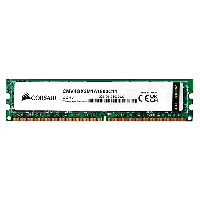 Memória Ram Corsair Valueselect 4Gb / Ddr3 / 1600Mhz - (Cmv4Gx3M1A1600C11)