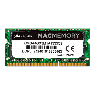 Memória Ram Para Macbook Corsair 4Gb / Ddr3 / 1333Mhz - (Cmsa4Gx3M1A1333C9)