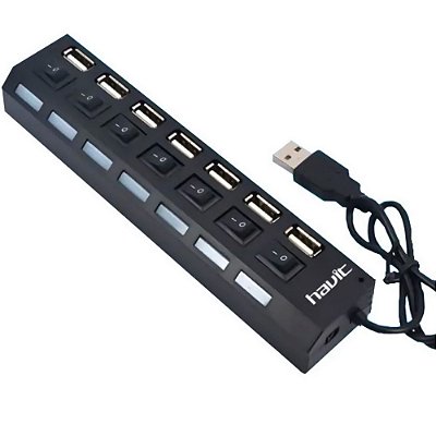 Hub USB Havit  H900C 7 Portas - Preto