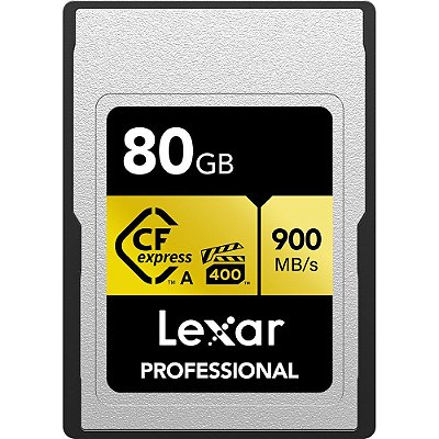 Memória CFexpress Tipo A Lexar Professional Gold 900-800 MB/s 80 GB (LCAGOLD080G-RNENG)