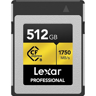 Memória CFexpress Tipo B Lexar Professional Gold Series 1750-1000 MB/s 512 GB (LCXEXPR512G-RNENG)