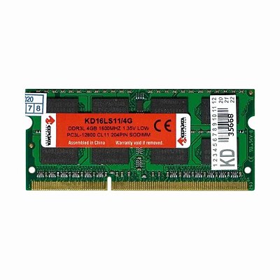 Memória RAM DDR3L SO-DIMM Keepdata 1600 MHz 4 GB KD16LS11/4G