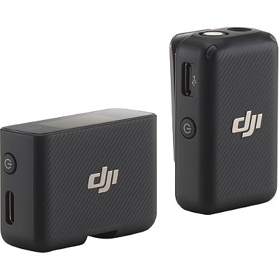 Microfone Sem Fio DJI (1TX + 1 RX) (FCC) - Preto