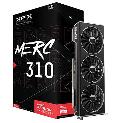 Placa de Vídeo XFX Speedster MERC 310 AMD Radeon RX 7900 XTX Edição Black 24 GB GDDR6