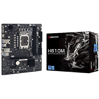 Placa Mãe Biostar H610MH D5 LGA 1700 DDR5 Micro ATX