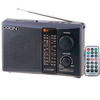 Rádio Portátil Xion XI-RA28BT AM/FM/BT/USB - Preto