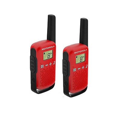 Rádio Walkie Talkie Motorola  T-110 25KM - Vermelho/Preto