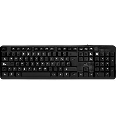Teclado Mtek KB-8187-ESP USB - Preto (Espanhol)