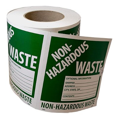 Rótulo de Papel de Etiqueta de Produto perigoso NMC HW5AL para Resíduos Não Perigosos - [Rolo de 500]