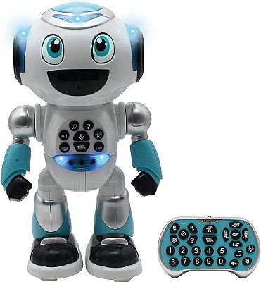 LEXiBOOK - Powerman Advance - Robô Controlado Remotamente, Brinquedo Interativo e Educacional para Crianças, Anda, Dança, Toca Música, Conta e Narra Histórias, Quizzes Educacionais, Programável em STEM -