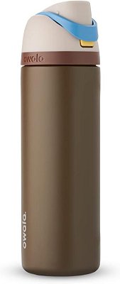 Garrafa de água isolada de aço inoxidável Owala Star Wars FreeSip com canudo para esportes e viagens, garrafa de água esportiva livre de BPA 24 oz, Mandaloriana
