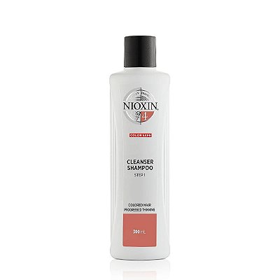 Nioxin Sistema 4, Shampoo de Limpeza com Óleo de Hortelã-Pimenta, Trata o Couro Cabeludo Sensível e Fornece Hidratação, para Cabelos com Coloração e Afinamento Progressivo, V