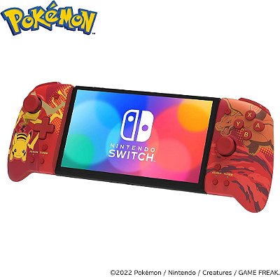 HORI Nintendo Switch Split Pad Pro (Pikachu & Charizard) - Controle Ergonômico para Modo Portátil - Licenciado Oficialmente pela Nintendo & Pokémon